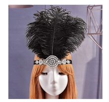 Load image into Gallery viewer, Black Feather Headpiece